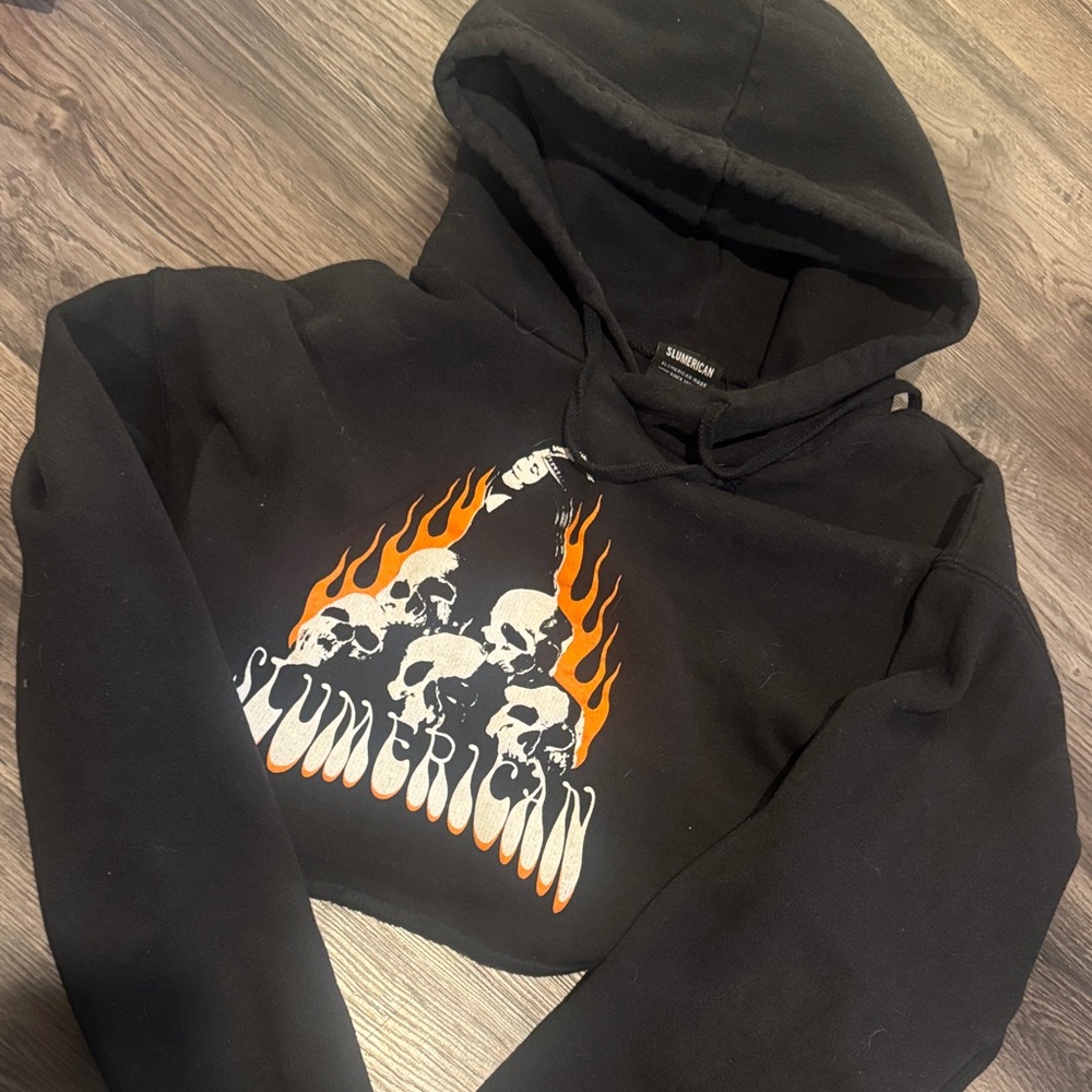 Slumerican Crop Hoodie